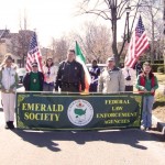Left to right: ES VP John Kinane, BP Agent Antone Cappola, ES Great Lakes Director Paul McElvein, with the Western New York Lady Laker AAU Basketball Team at the 2009 Rochester NY ST. Patrick's Day Parade.